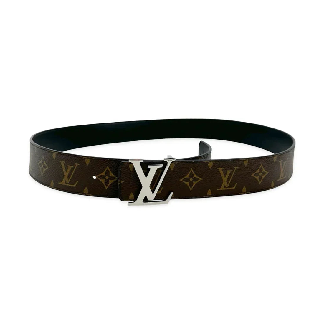 Louis Vuitton Damier Ebene Essential LV Leather Belt