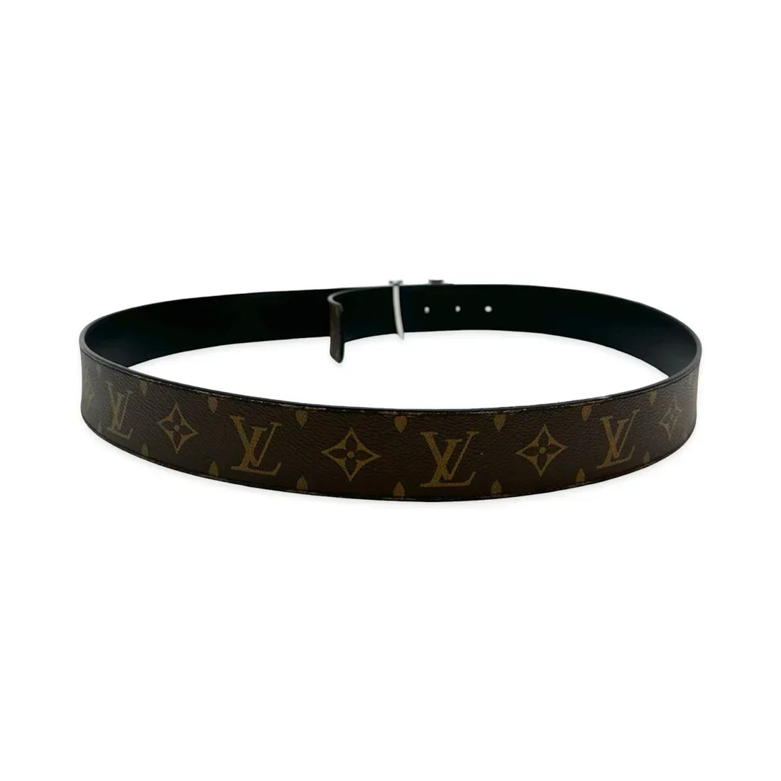 Louis Vuitton Damier Ebene Essential LV Leather Belt
