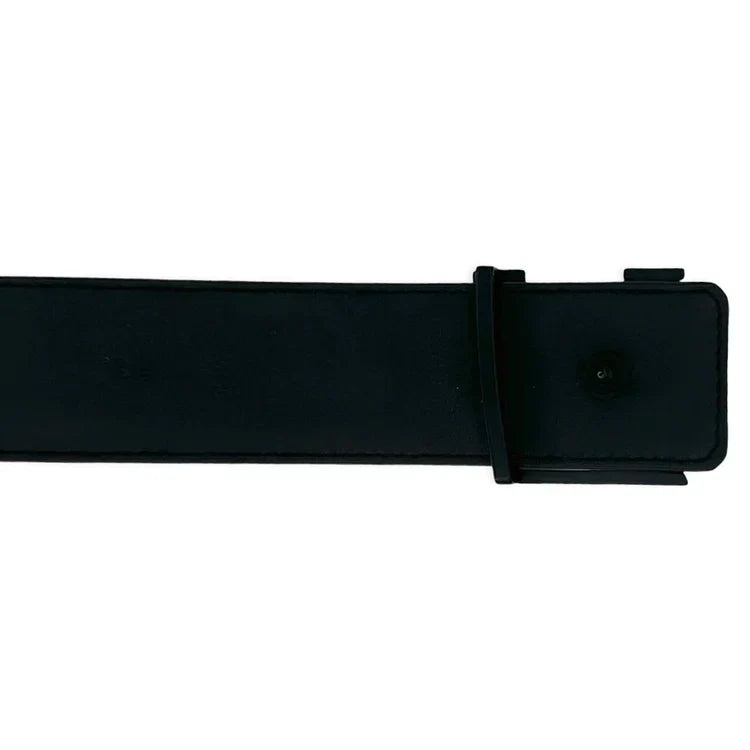 Louis Vuitton Monogram Eclipse Reversible Initials Black Leather Belt