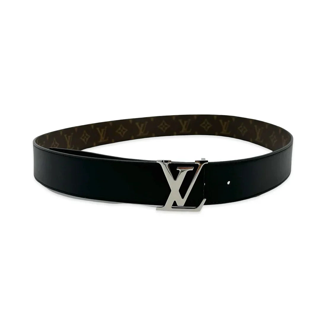 Louis Vuitton Damier Ebene Essential LV Leather Belt