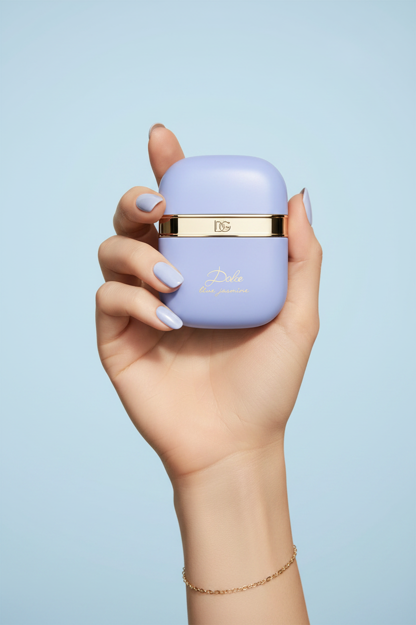 Dolce Blue Jasmine Compact Hand Editorial