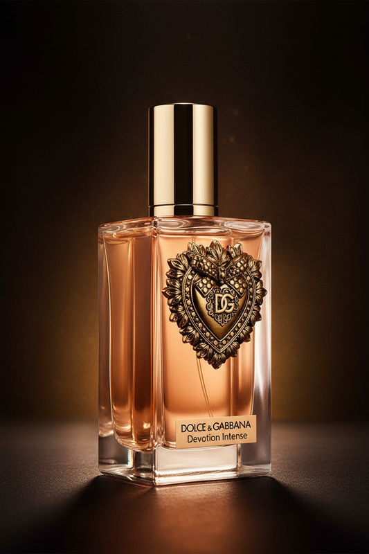 Dolce & Gabbana Devotion Intense dark amber editorial