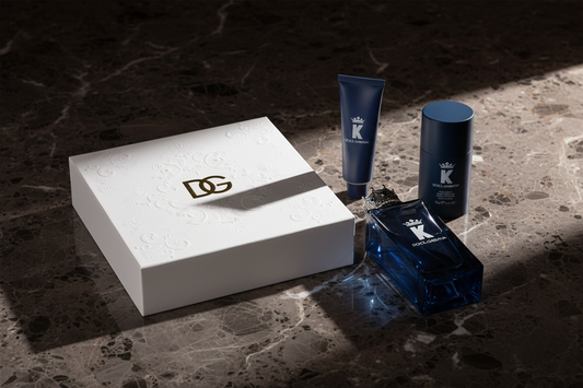 K Gift Set on Dark Marble